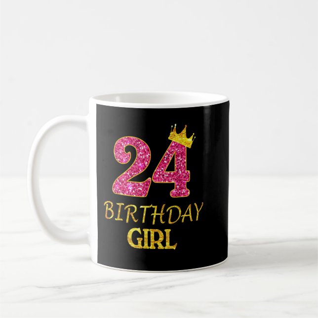 Mug 24e anniversaire fille princesse 24 ans 24e Gif (Gauche)