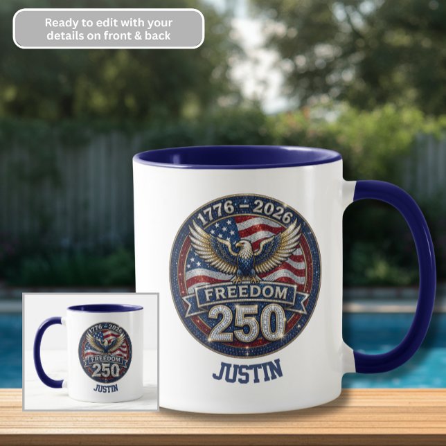 Mug 250 Ans 1776-2026 Café Aigle de la Liberté (Créateur téléchargé)