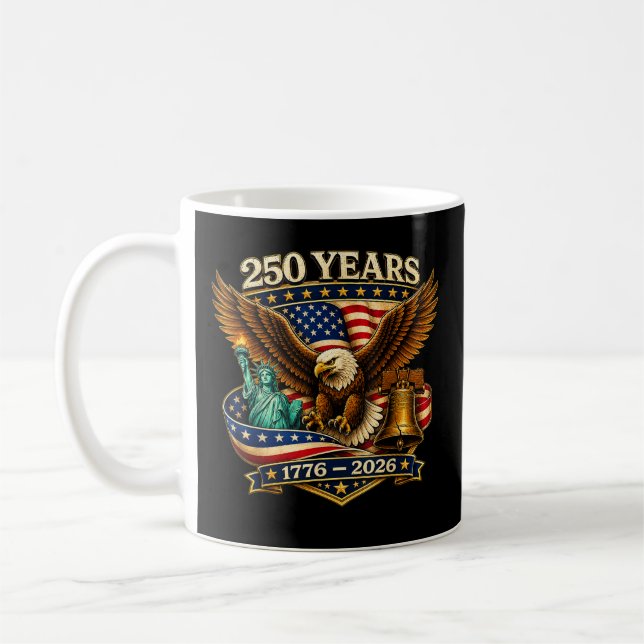 Mug 250 ans 250e anniversaire américain États-Unis (Gauche)
