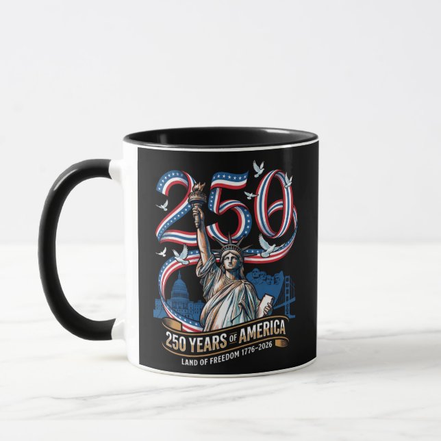 Mug 250 ans anniversaire amérique 1776 2026 (Gauche)