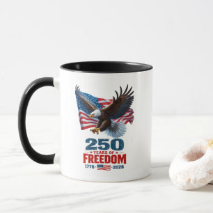 Mug 250 Ans de Liberté Aigle Patriotique Drapeau Améri