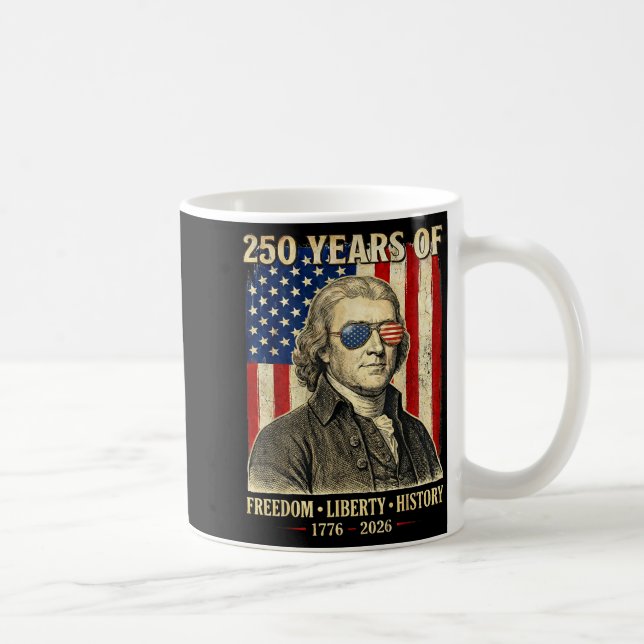 Mug 250 Ans De Liberté Histoire Thomas Jeffer (Droite)