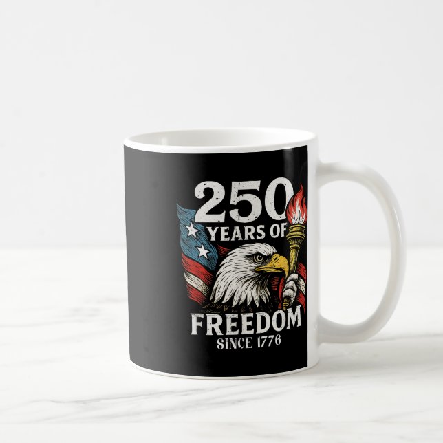 Mug 250 Ans De Liberté Usa Bald Eagle America Drapeau  (Droite)