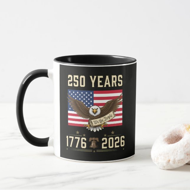 Mug 250 Ans d'Héritage Américain 1776 2026 (Avec donut)