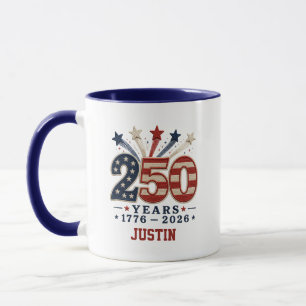 Mug 250 Ans Étoiles Filantes 1776-2026 Café