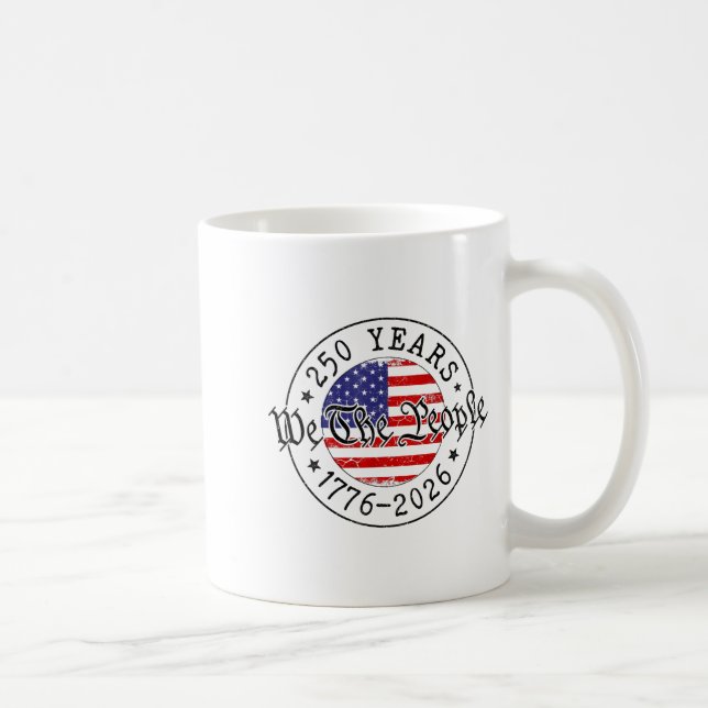 Mug 250 ans nous le peuple drapeau américain 1776 2026 (Droite)