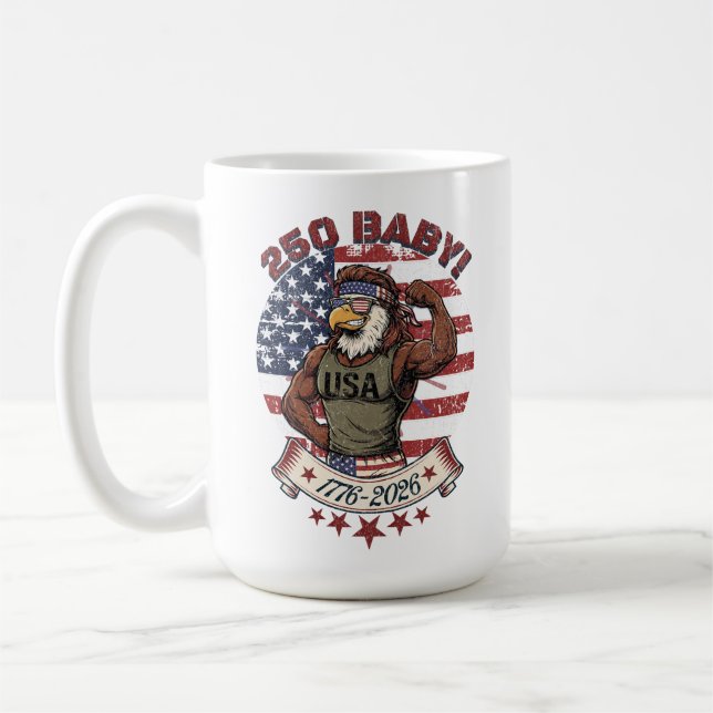 Mug 250 Baby! American Patriotic Eagle Flex 1776-2026 (Gauche)