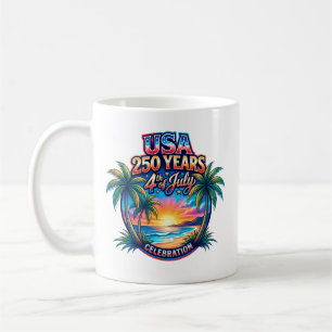 Mug 250e anniversaire d'Amérique USA Palm Beach