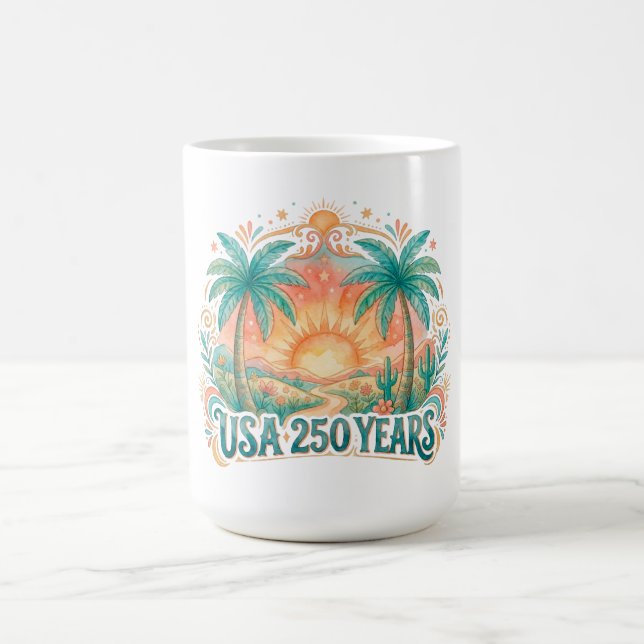 Mug 250e anniversaire d'Amérique USA Palm Beach (Centre)