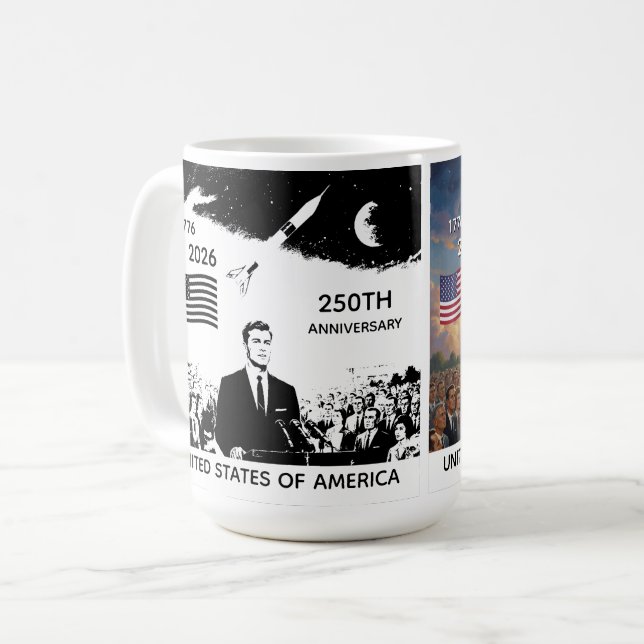 Mug 250e anniversaire États-Unis, drapeau américain /  (Devant gauche)