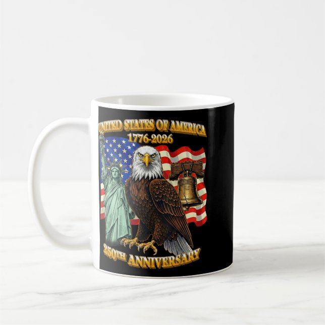 Mug 250e anniversaire États-Unis Drapeau américain 250 (Gauche)