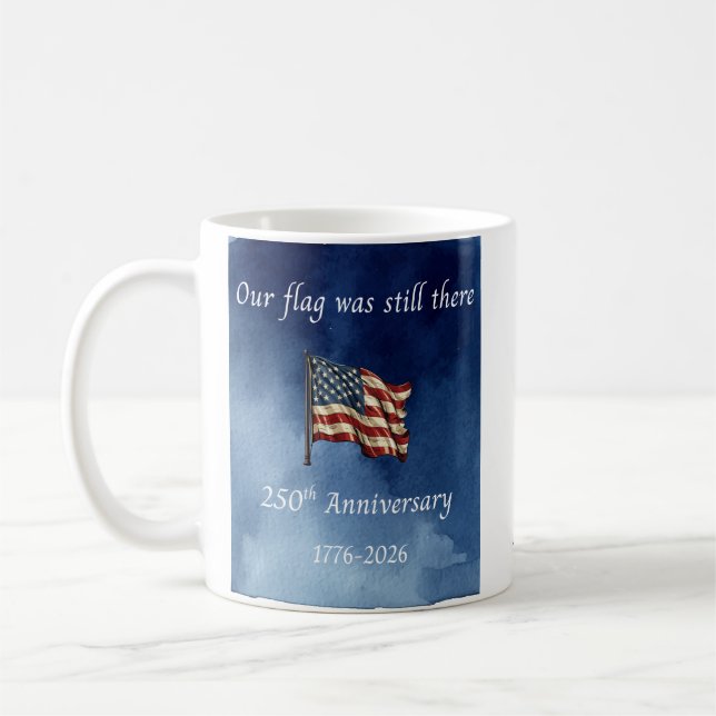 Mug 250e anniversaire Notre drapeau était encore l (Gauche)