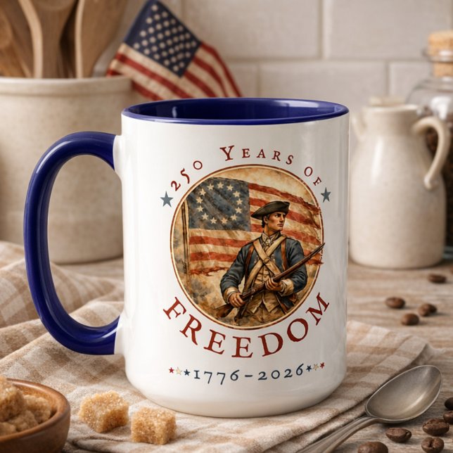 Mug 250e anniversaire Soldat de la révolution liberté (Créateur téléchargé)