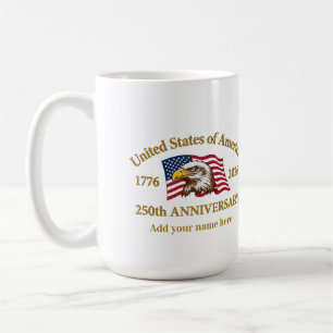 Mug 250e anniversaire USA patriotique 1776–2026