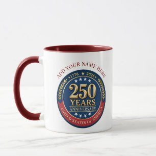 Mug 250e anniversaire USA patriotique 1776–2026