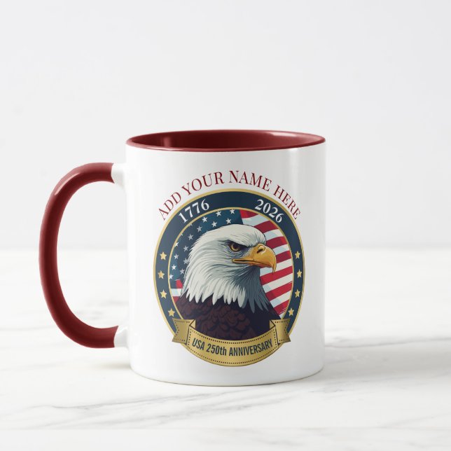 Mug 250th Anniversary USA Patriotic | 1776–2026 (Gauche)