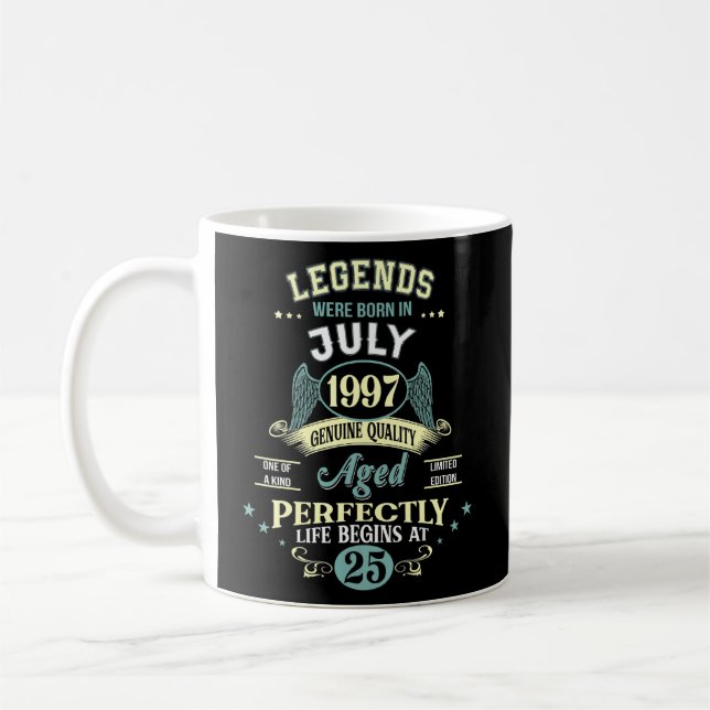 Mug 25 Anniversaire Des Légendes De Décoration Sont Né (Gauche)