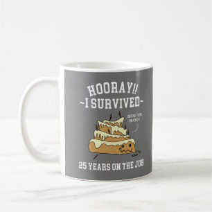 Mug 25 ans au travail 25e anniversaire de travail T-sh