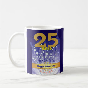 Mug 25e anniversaire de rétablissement personnalisé ch