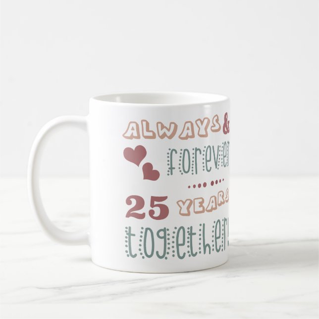 Mug 25e anniversaire du Mariage mignon (Gauche)