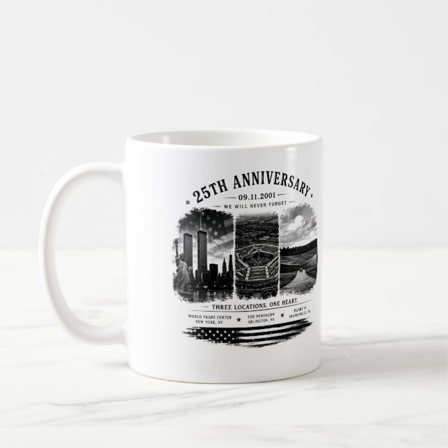 Mug 25e anniversaire/ NE JAMAIS OUBLIER  (Gauche)