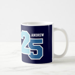 Mug 25ème AQUA et TEAL V002C d'anniversaire