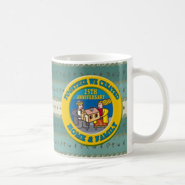 Mug 25ème Cadeaux d'anniversaire de mariage (Droite)