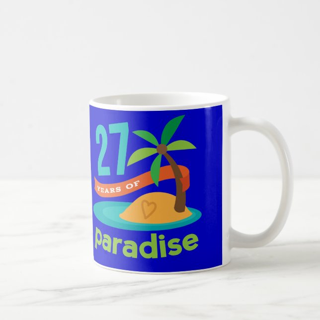 Mug 27ème Cadeau drôle d'anniversaire de mariage pour (Droite)