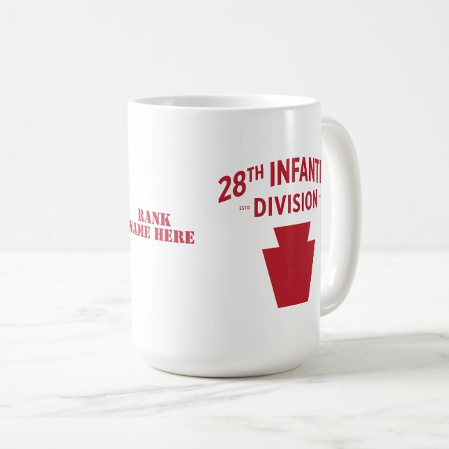 Mug 28e insigne de la division d'infanterie (Devant droit)
