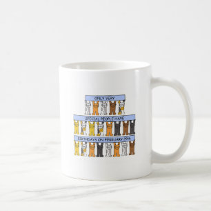 Mug 29 février chats d'anniversaire