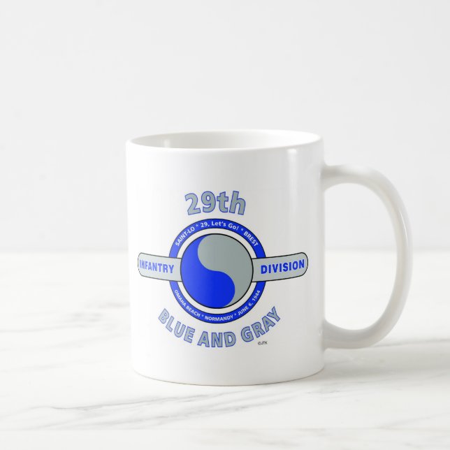 Mug 29ème DIVISION d'INFANTERIE "BLEUE ET GRIS " (Droite)