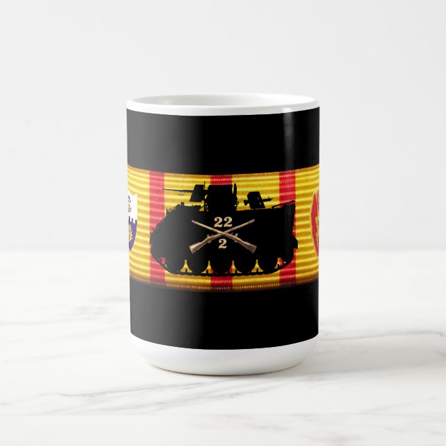Mug 2/22nd FNI., 25èmes FNI. Division. Ruban de (Centre)
