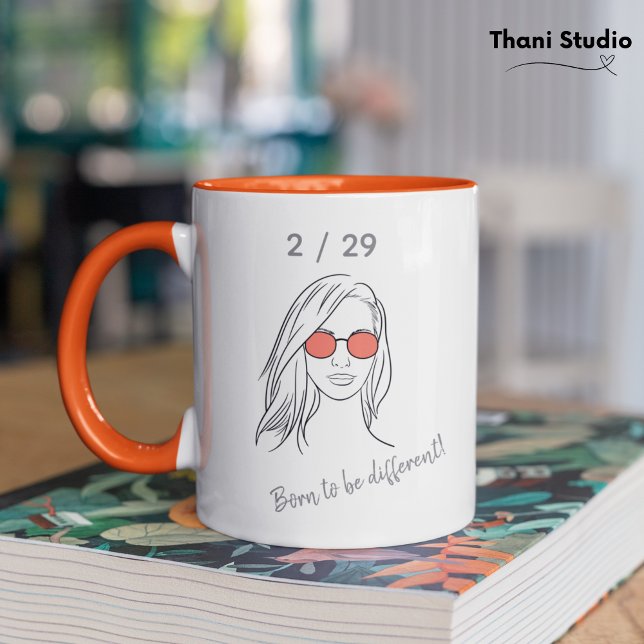 Mug 2 / 29 Né pour être différent année bissextile Ann (Créateur téléchargé)