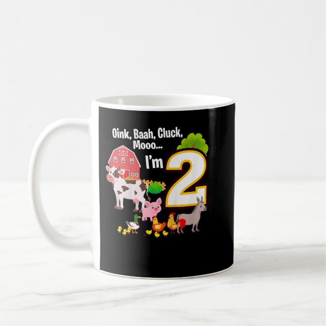 Mug 2 Anniversaire Ferme de deux ans Anniversaire (Gauche)