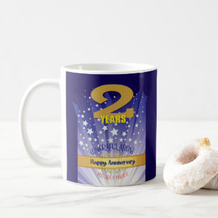 Mug 2 ans de récupération personnalisée Anniversaire C