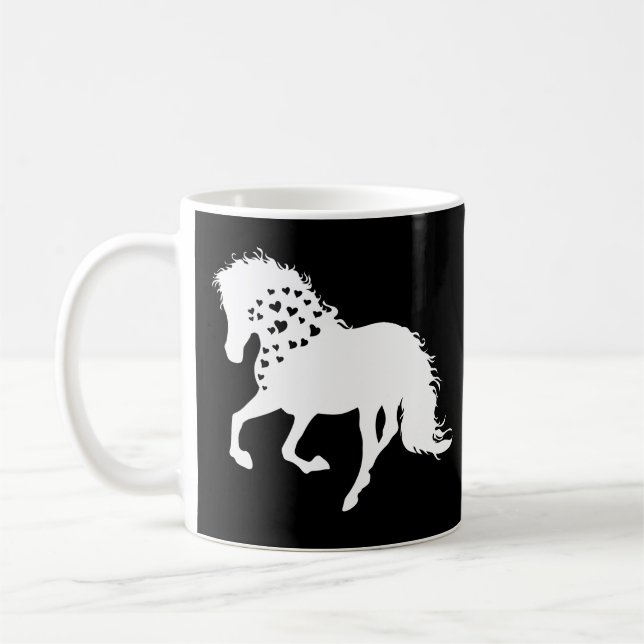 Mug 2- Chemise de cheval, Tee d'amour de cheval, Fille (Gauche)