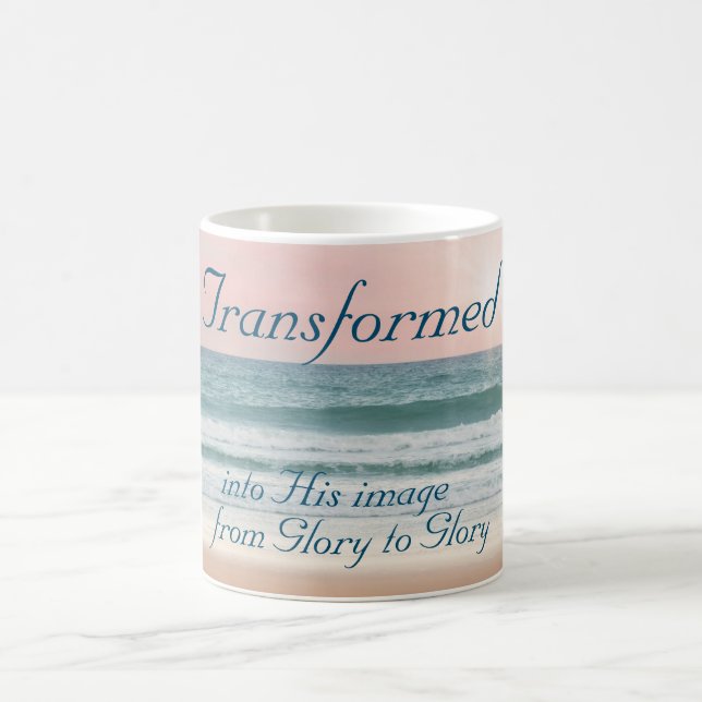 Mug 2 Corinthiens 3:18 Transformé en son image (Centre)