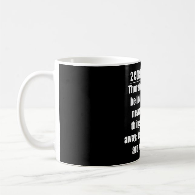Mug 2 Corinthiens 5:17 Nouvelle Créature en Christ KJV (Gauche)