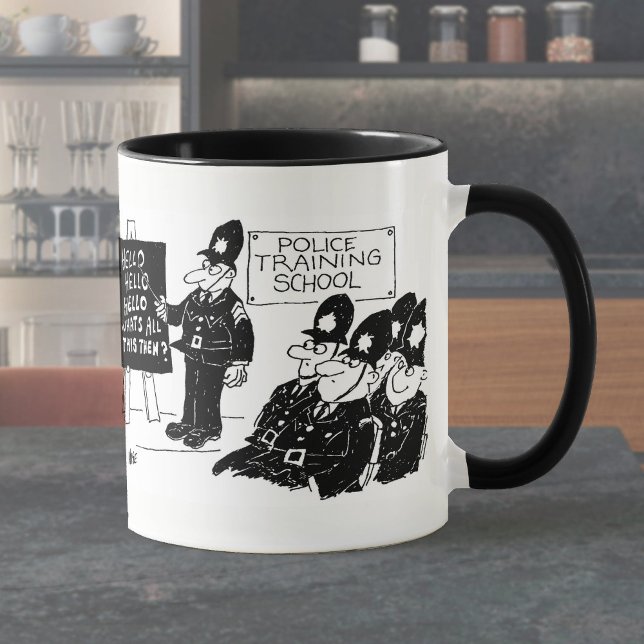 Mug 2 dessins animés de police (Créateur téléchargé)