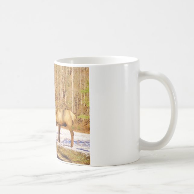 Mug 2~ deux Bull Elk dans la neige (Droite)