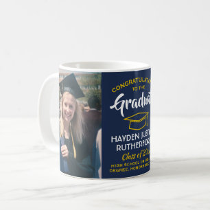 Mug 2 Félicitations pour la Graduation Photo Marine Bl