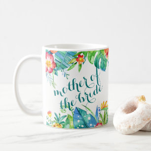 Mug 2 floraux tropicaux ont dégrossi mère faite sur