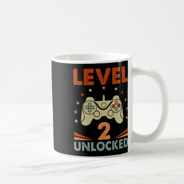 Mug 2 Joueur vidéo déverrouillé 2e anniversaire Garçon (Droite)