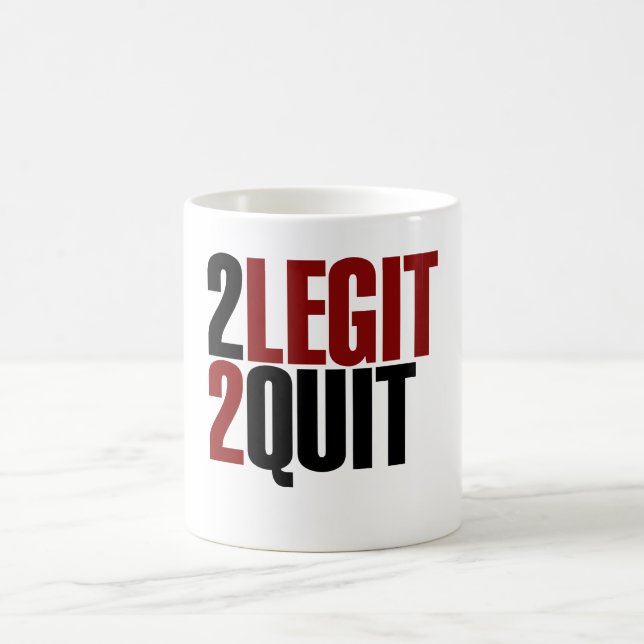 Mug 2 Legit 2 Quit Funny 80s (Centre)