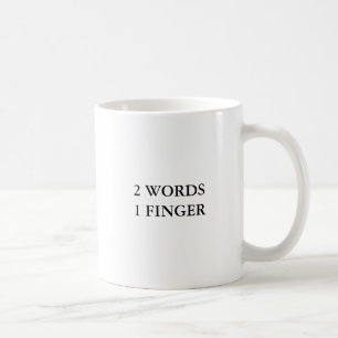 Mug 2 mots 1 doigt drôle