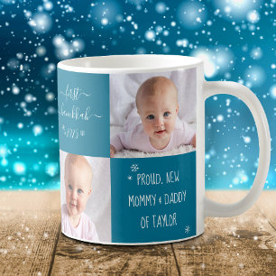 Mug 2 Photo Baby First Hanoukka Nouveau Personnalisé M