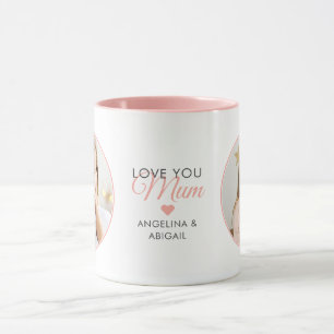 Mug 2-Photo Je t'aime maman/maman/maman/autre