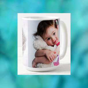 Mug 2 Photos : Enfant, Petit ami, Conjoint, Maman ou A