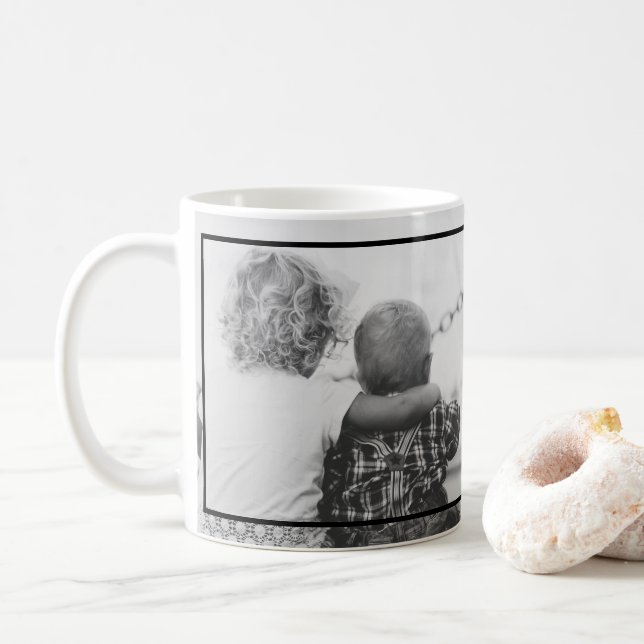 Mug 2 Photos Noir & Blanc (Avec donut)