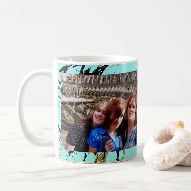Mug 2 photos personnalisées| Créez votre propre marbre (Avec donut)